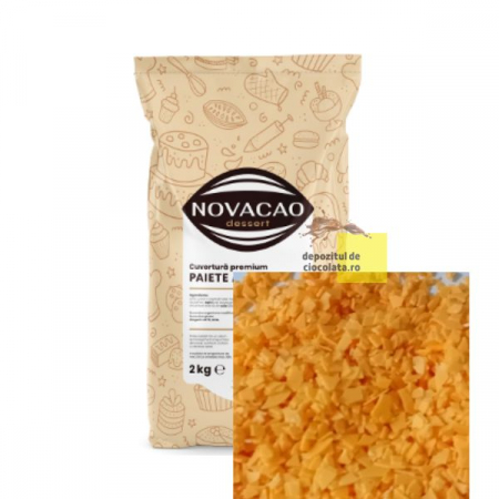 PRODUSE - Fulgi paiete de ciocolata (cuvertura) PORTOCALII