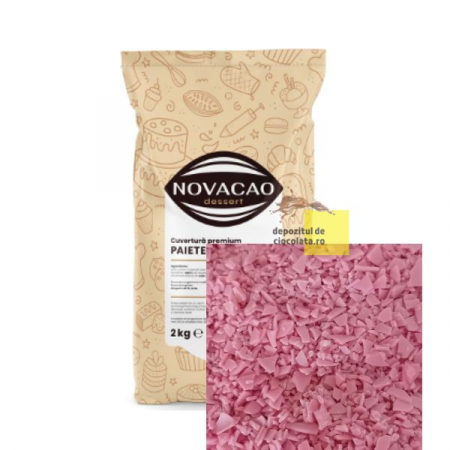 PRODUSE - Fulgi paiete de ciocolata (cuvertura) ROZ