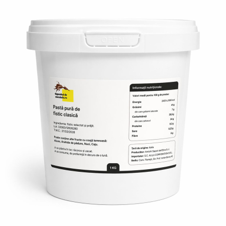 PRODUSE - Pasta fistic Pur 100% Clasic Depozitul De Ciocolata - 1 kg