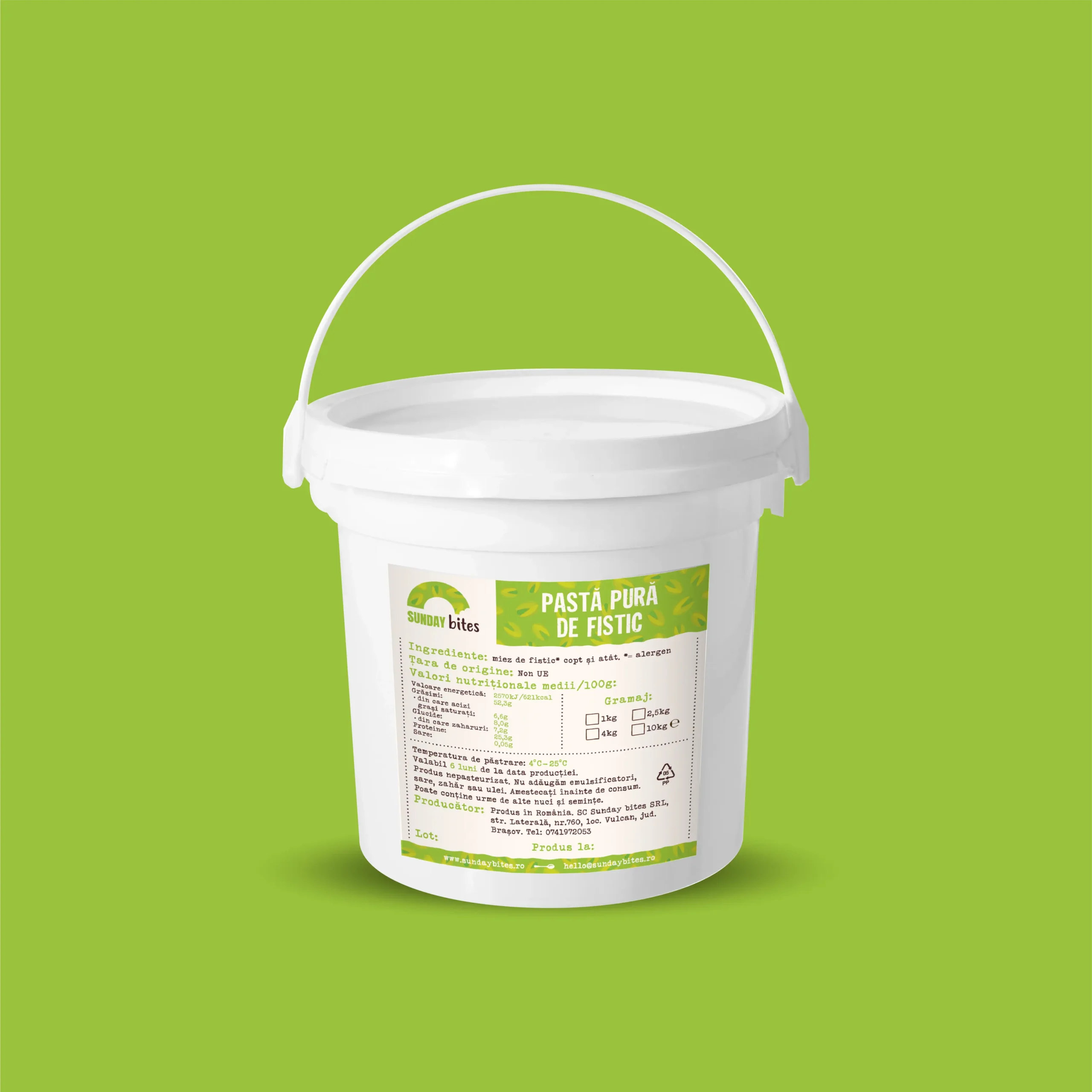 PRODUSE - Pastă pură de Fistic Sunday 1 kg