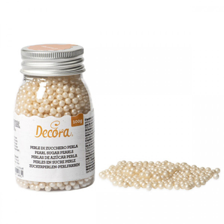 DECOR - Perle Zahar Alb Perlat 4 mm