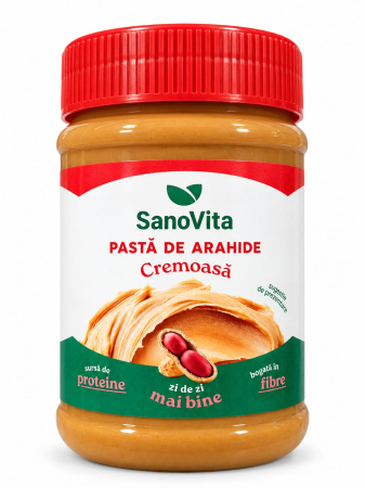GLAZURI, UMPLUTURI, CREME - SanoVita Pasta de Arahide Cremoasa– 375 g
