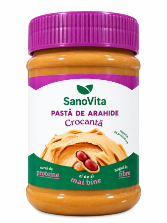 GLAZURI, UMPLUTURI, CREME - SanoVita Pasta de Arahide Crocanta – 375 g