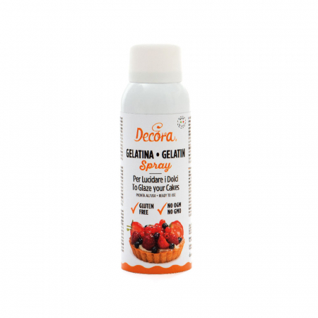 Gelatina spray transparent, gata de utilizare, cu aromă neutră, pentru a proteja și lustrui tartele, prăjiturile cu fructe [0]