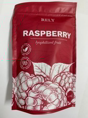 PRODUSE - Zmeura liofilizata intreaga (deshidrata prin congelare) - 100% fruct.  Zmeura liofilizată este zmeura care a fost procesată prin liofilizare, un proces de deshidratare care implică congelarea fructului și îndepărtarea apei sub presiune scăzută. Acest proces menține aroma și proprietățile nutriționale ale zmeurii într-o formă uscată și ușor de păstrat. Zmeura liofilizată poate fi utilizată în diverse moduri, cum ar fi decorarea prajiturilor si a produselor de cofetarie sau adăugarea în cereale, iaurt, smoothie-uri sau ca gustare sănătoasă. 