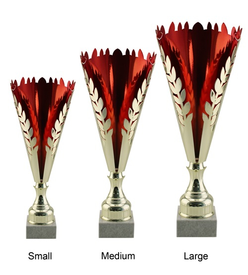 Cupă sport auriu-roșu decupată laser – gamă economică [2]