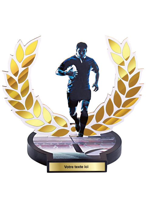 Trofeu Lemn diverse sporturi 26x30cm - [5]