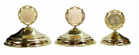 Capac decorativ auriu pentru cupă sport – cu montură pentru emblemă Ø 50 mm [2]
