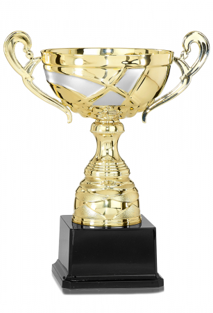 Cupe Standard - Cupă sport economică 29-26-22 cm – aur-argint plastic