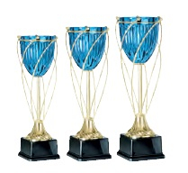 Cupă Prestige metal albastra cu structură aurie – design elegant pentru premiere [1]