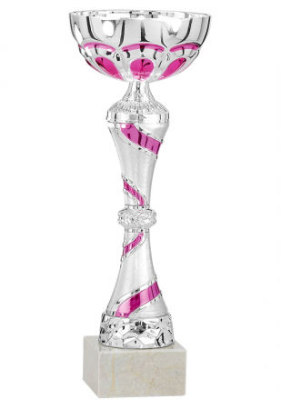 Cupe Economic - Cupă sport roz-argintiu 35-32-28-25 cm – design modern, gamă economică