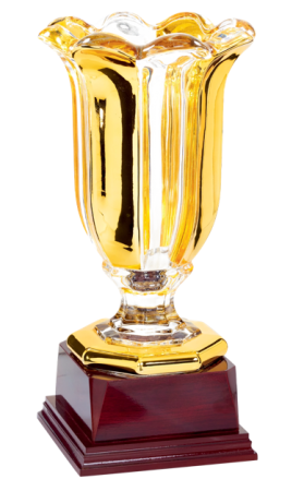 Luxury Line - Cupă Luxury Line metal/Lemn 41/35/30 cm -