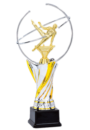 Trofee - Trofeu Ceramic + metal+ fig. ABS diverse sporturi 42/40/37 cm -