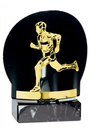 Trofe tematice - Trofee metal, trofee sticla - Trofeu Cros Aur/Argint/Bronz 18cm
