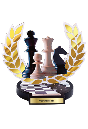 Trofeu Lemn diverse sporturi 26x30cm - [2]