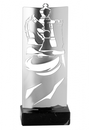 Trofe tematice - Trofee metal, trofee sticla -  Trofeu Metal Șah 30/24cm