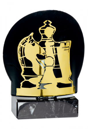 Trofe tematice - Trofee metal, trofee sticla - Trofeu Șah 18cm