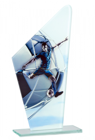 Trofe tematice - Trofee metal, trofee sticla - Trofeu Sticlă Fotbal 22cm