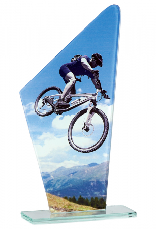 Trofe tematice - Trofee metal, trofee sticla - Trofeu Sticlă Mountain Bike 22cm
