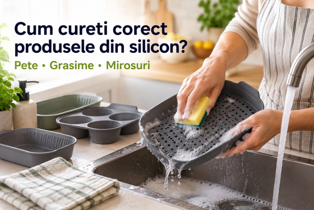 Cum cureti tavile din silicon? Grasime, pete si mirosuri