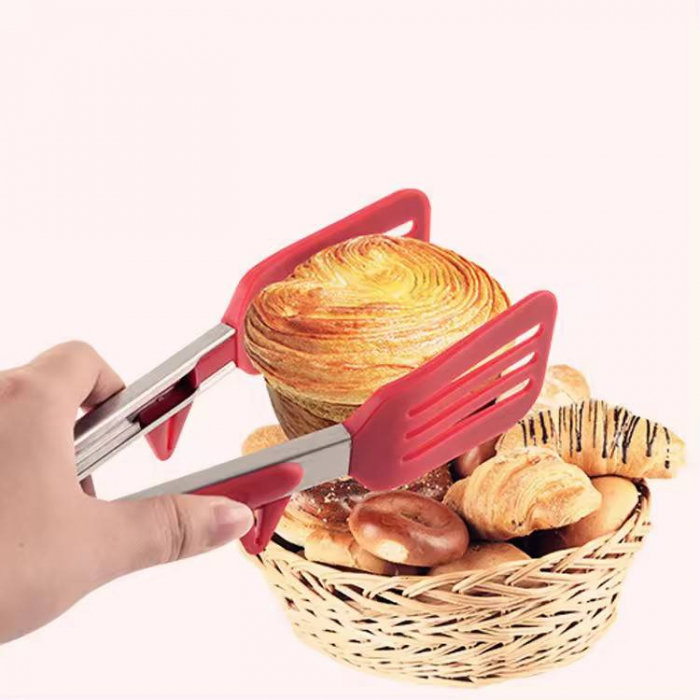 Cleste de silicon si inox, pentru gratar [3]