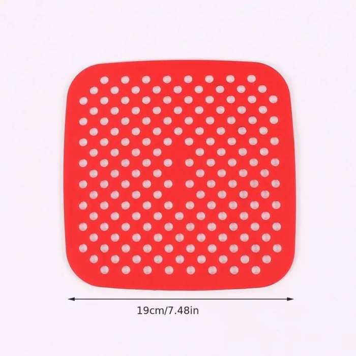 Covoras de silicon pentru airfryer, friteuza cu aer cald, patrat, 19cm [2]