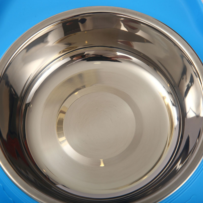 Covoras de silicon pentru animale de companie. Doua boluri inox [2]