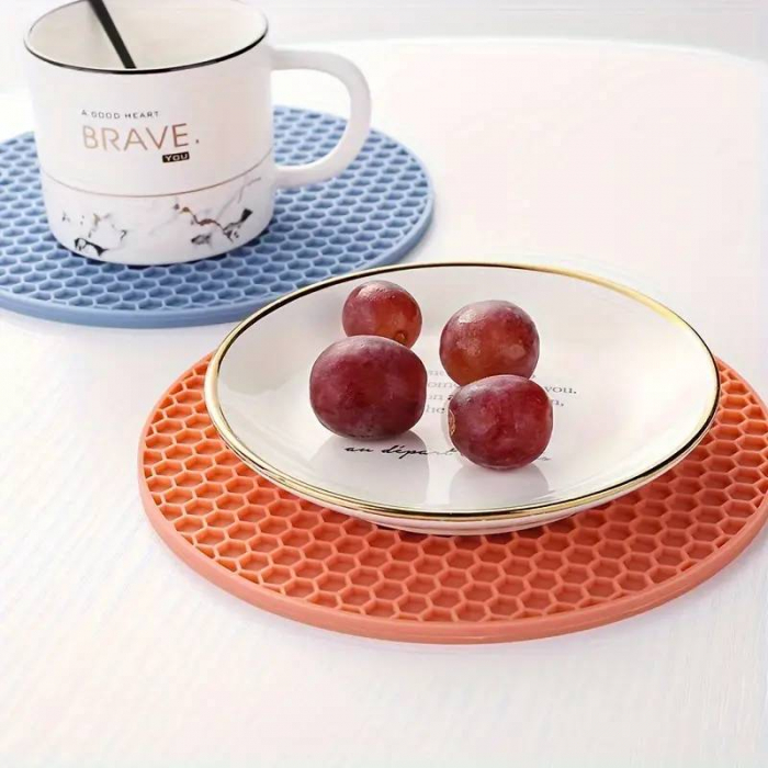 Covoras sau suport rotund de silicon pentru oale fierbinti, 3mm [3]
