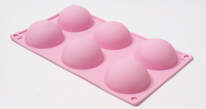 Forma de silicon cu 6 semisfere, cavitati, pentru prajituri, ciocolata [6]
