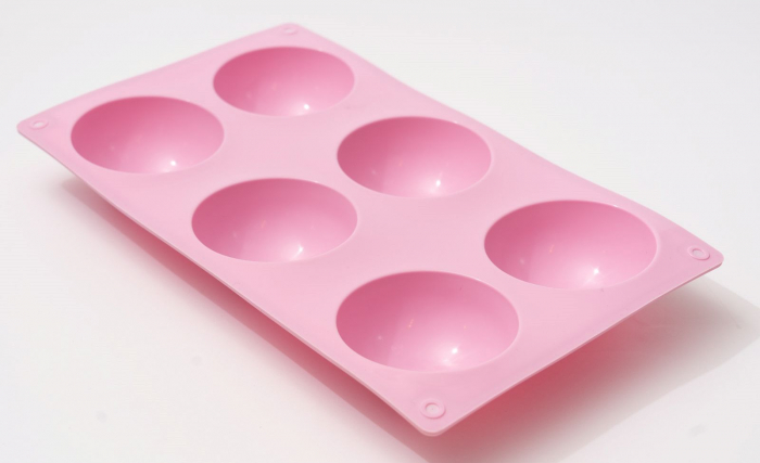 Forma de silicon cu 6 semisfere, cavitati, pentru prajituri, ciocolata [5]