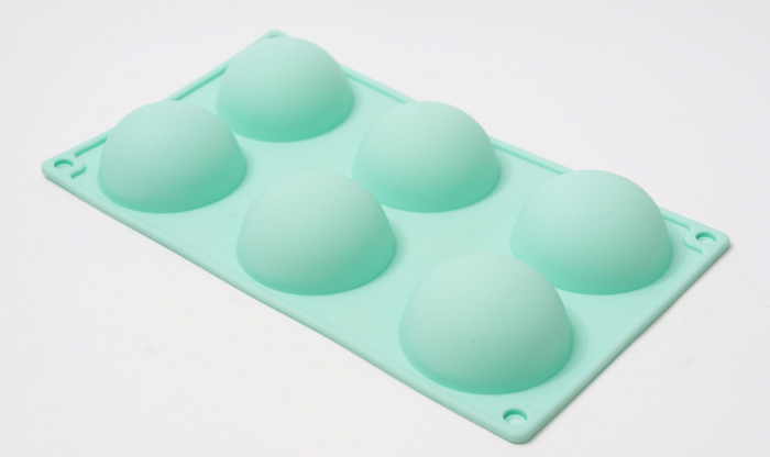 Forma de silicon cu 6 semisfere, cavitati, pentru prajituri, ciocolata [8]