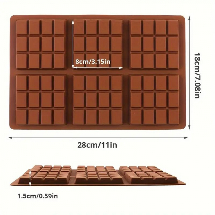 Forma de silicon pentru 6 mini ciocolate patrate [2]