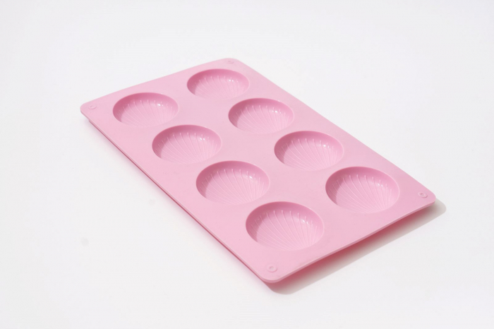 Forma de silicon pentru 8 scoici, prajituri [5]