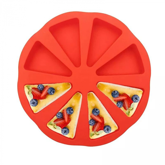 Forma de silicon pentru 8 tarte, prajituri triunghiulare [3]