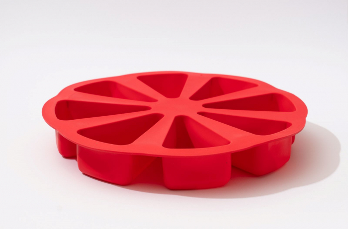 Forma de silicon pentru 8 tarte, prajituri triunghiulare [5]