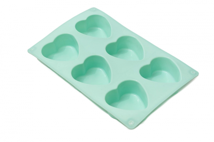 Forma silicon 6 inimi pentru prajituri si ciocolata, 29cm [8]