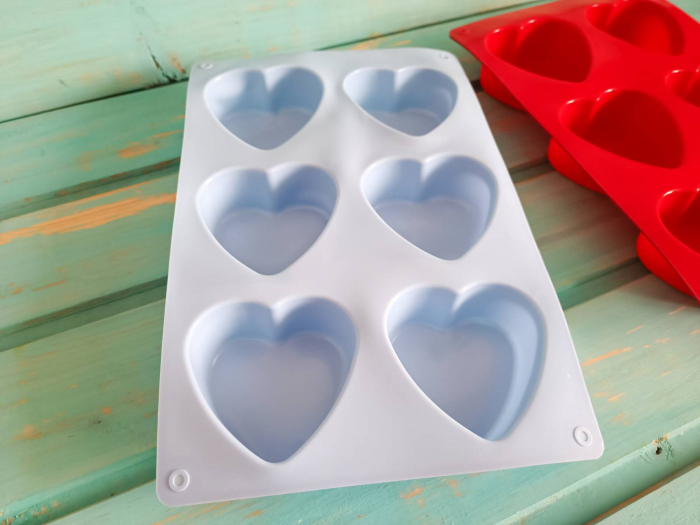 Forma silicon 6 inimi pentru prajituri si ciocolata, 29cm [2]