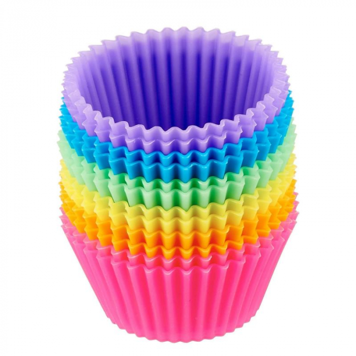 Forme de silicon pentru briose. Set de 12 bucati, 7cm [2]