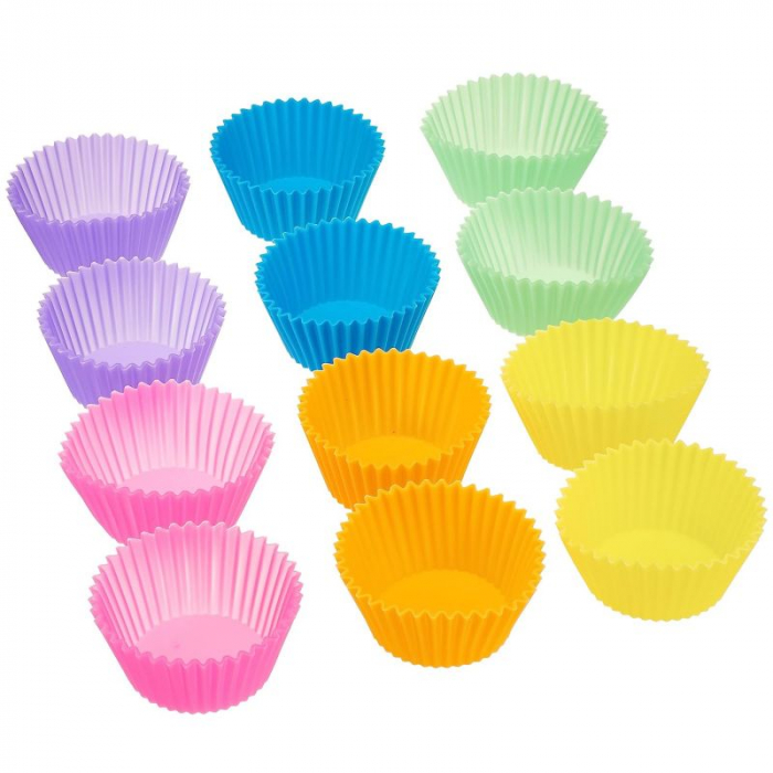 Forme de silicon pentru briose. Set de 12 bucati, 7cm [5]