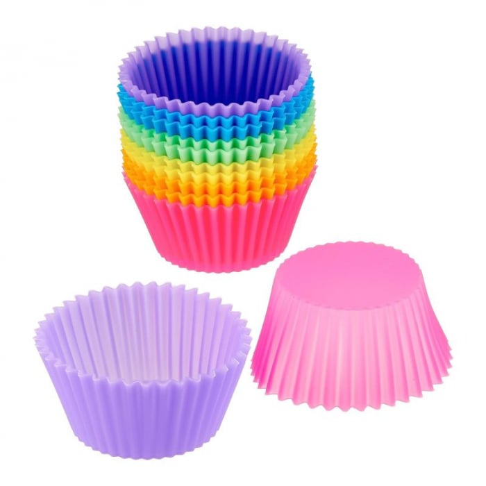 Forme de silicon pentru briose. Set de 12 bucati, 7cm [6]
