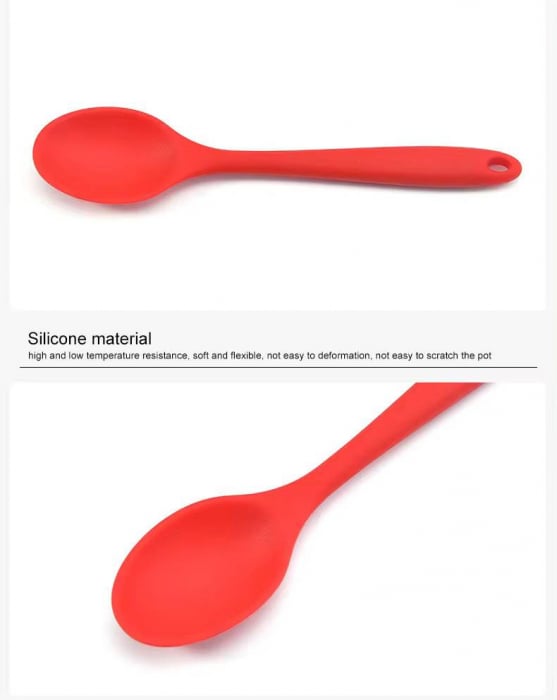 Lingura lunga de silicon alimentar, termorezistent, 27cm [6]