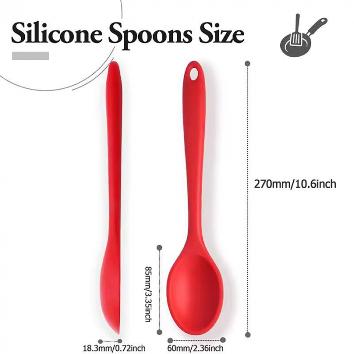 Lingura lunga de silicon alimentar, termorezistent, 27cm [2]