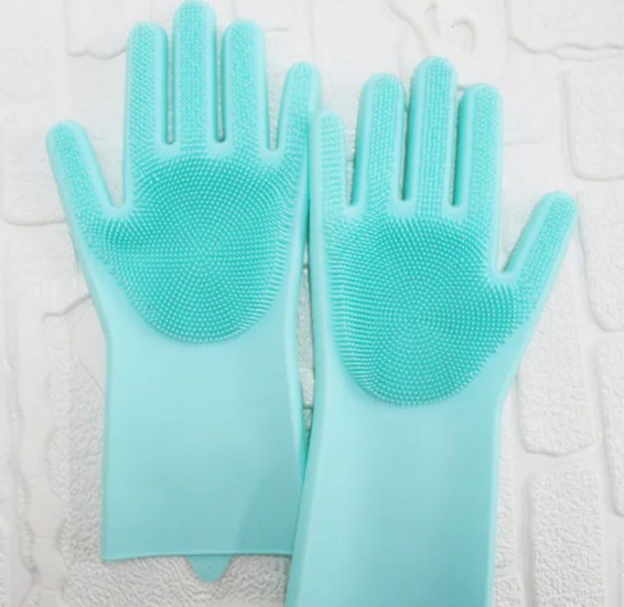 Set 2 manusi pentru spalat vase. Silicon termorezistent. [7]