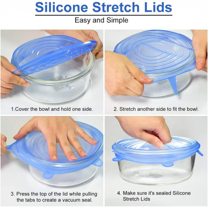 Set 6 capace de silicon [8]