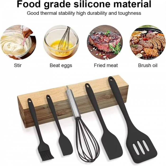 Set de 5 spatule sau ustensile de silicon pentru bucatarie rezistente la caldura [2]