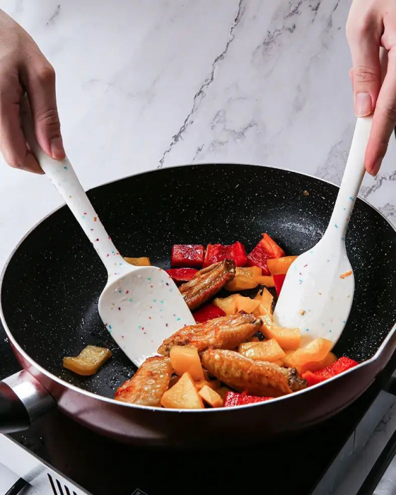 Spatula alba de silicon alimentar termorezistent [7]