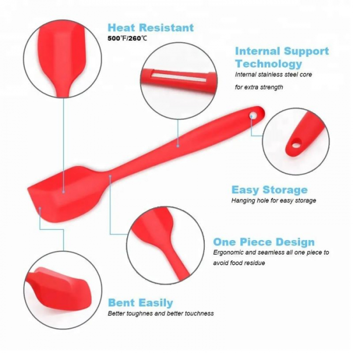 Spatule de silicon alimentar solid si termorezistent, 21cm [2]