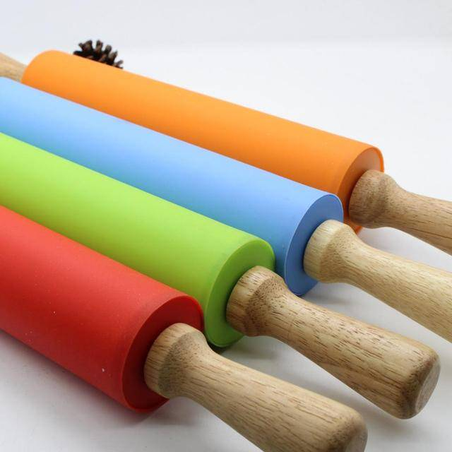 Sucitor de silicon premium, antiaderent, cu manere de lemn, 30cm [5]
