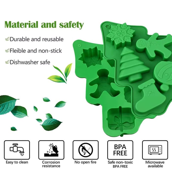 Tava de silicon brad de Craciun cu forme de sarbatori [2]