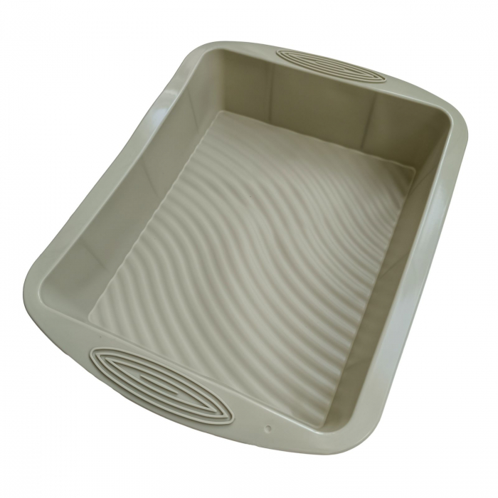 Tava de silicon dreptunghiulara, mare, pentru prajituri, chec, blat de tort [5]